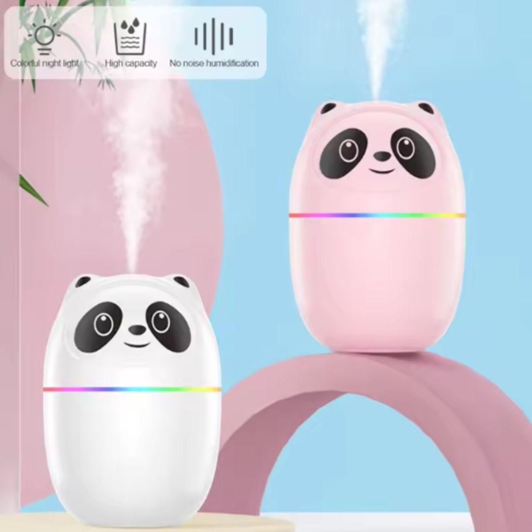 Cool mist panda humidifier with 7 color night light