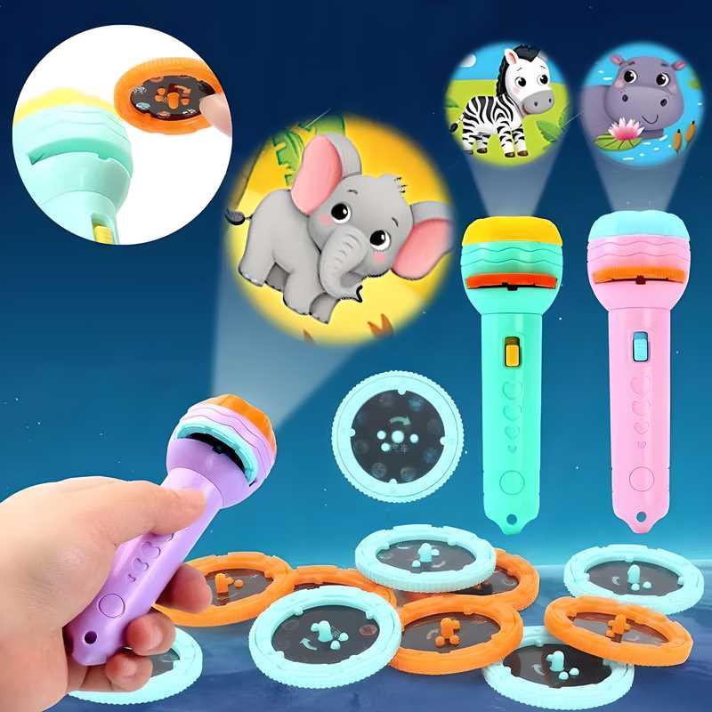 Slide Flashlight Torch Kids learning  Toy