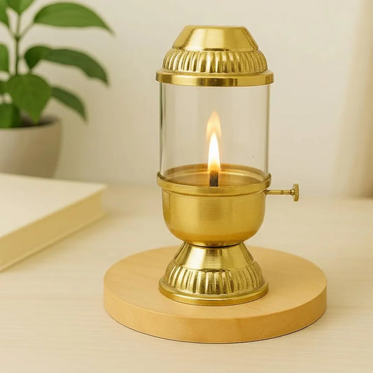 100% pure brass Akhand Diya