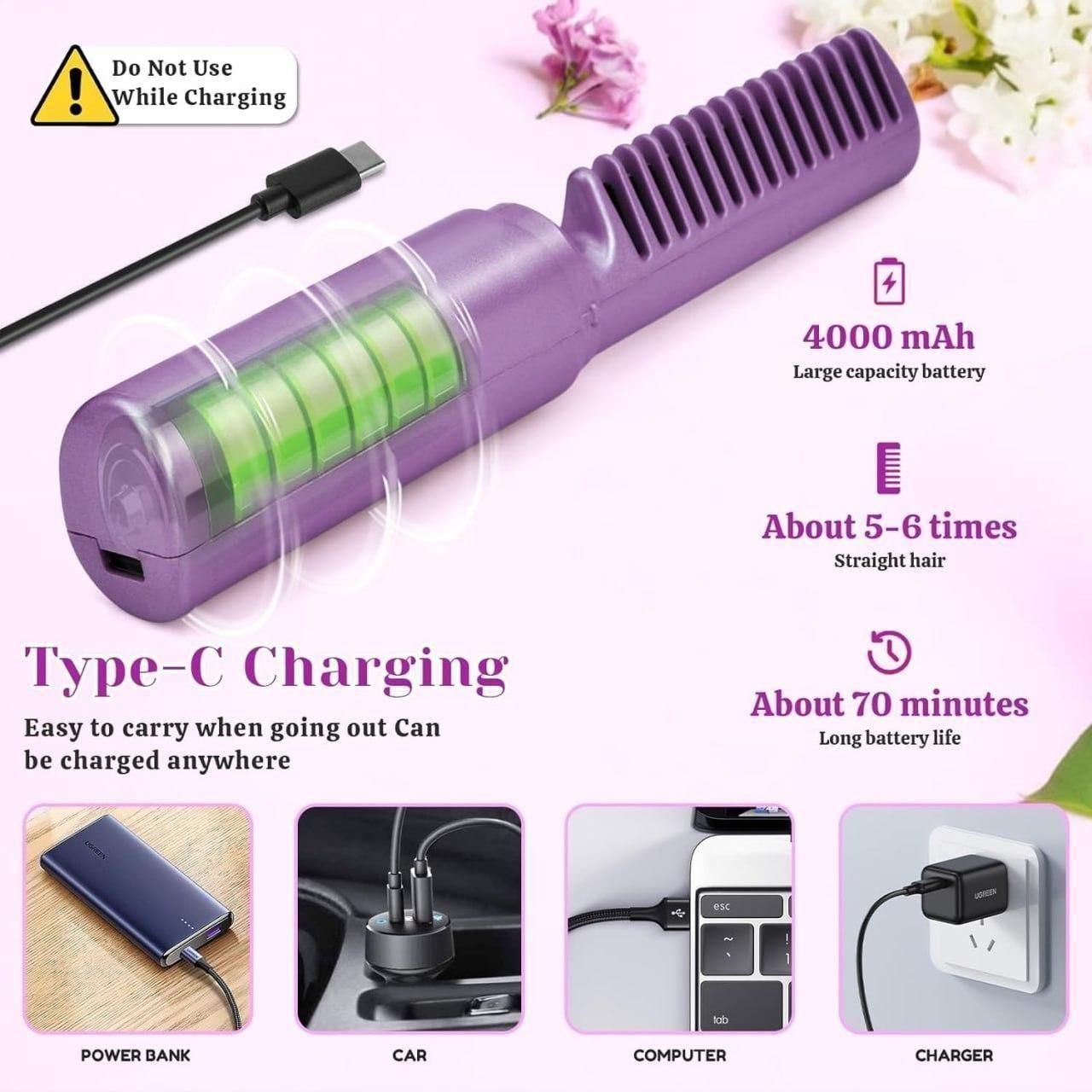 Portable Mini Hair Straightner  Rechargeable